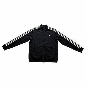 adidas Essentials Warm-Up 3-Stripes Track Jacket – Black/White